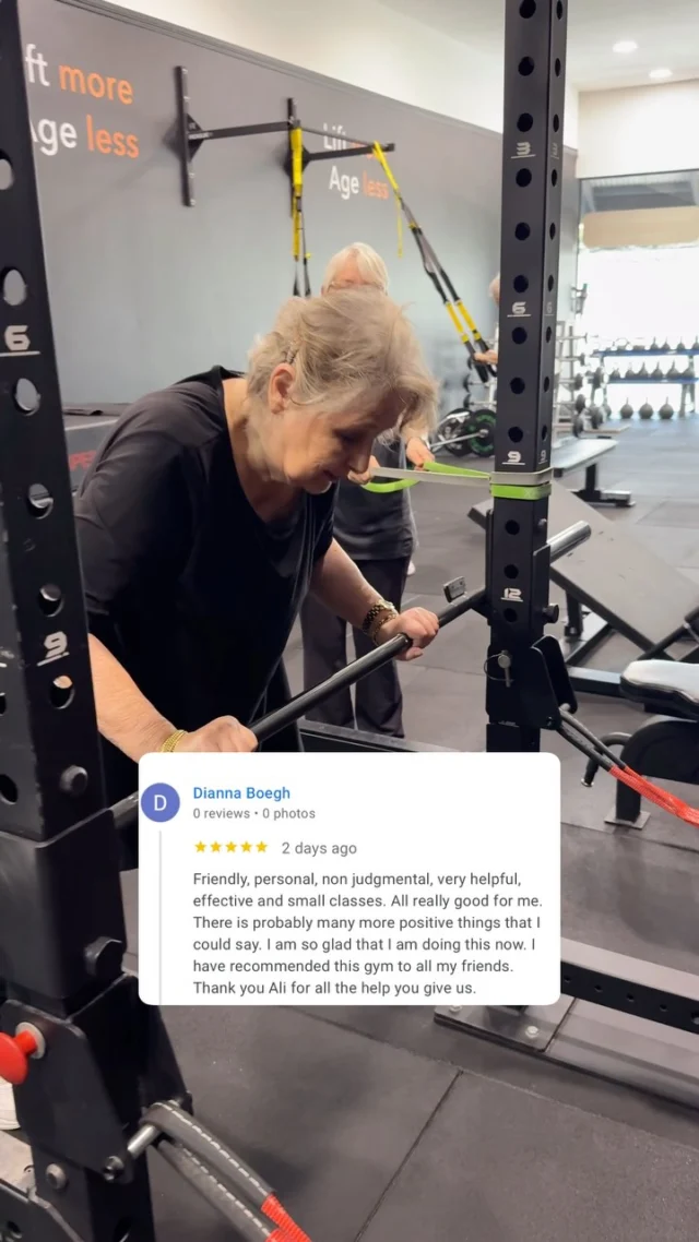 A review of the Senior’s classes from Diana. 

These classes are for ladies over 60 and if you’re a total beginner that’s fine!
Most of these ladies have never set foot in a gym before. 
And yes we can work around injuries. 

Diana is our oldest member at 78 💪🏻
Thanks Diana and keep lifting.